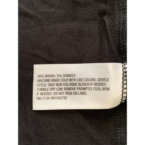 Ava & Viv Womens Black Short Sleeve Twist Front Tee Casual Top Plus Size 2X - Picture 8 of 10